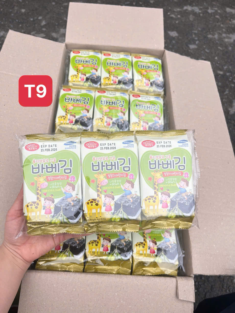 Rong ăn liền Baby Kim- 1 thùng 24 bịch(72 gói)-Tách đơn( Miễn Ship)