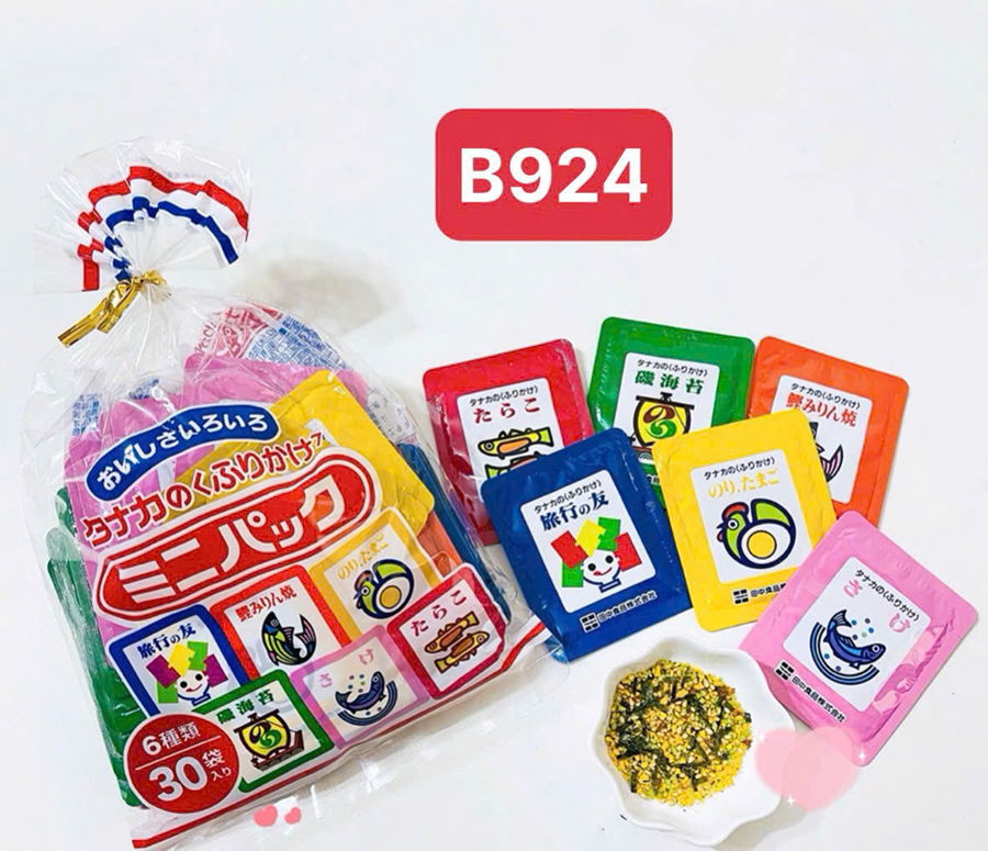 Combo 2 gói Gia Vị Rắc Cơm Tanaka 30 gói 6 Vị