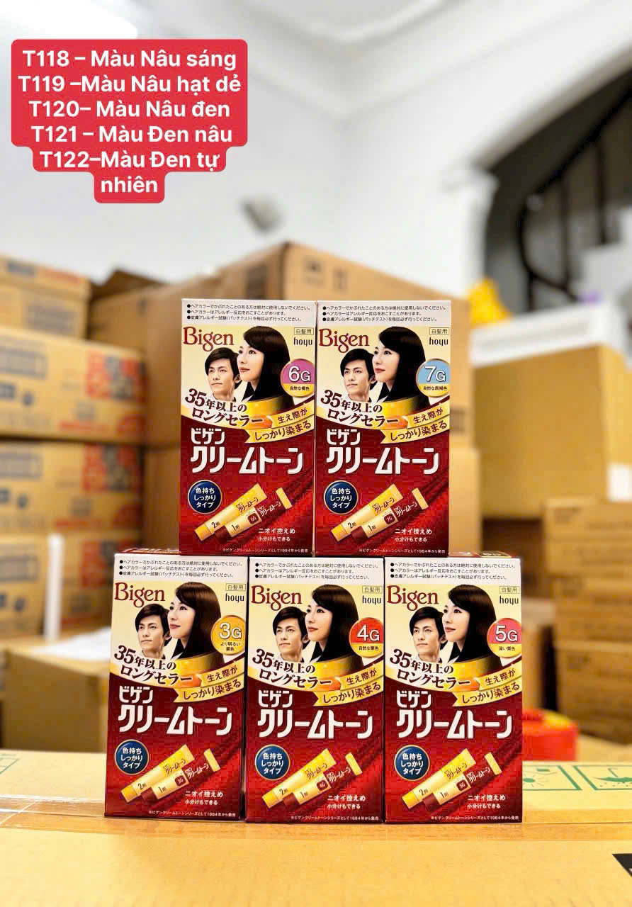 Nhuộm tóc bigen 7g- màu đen tự nhiên