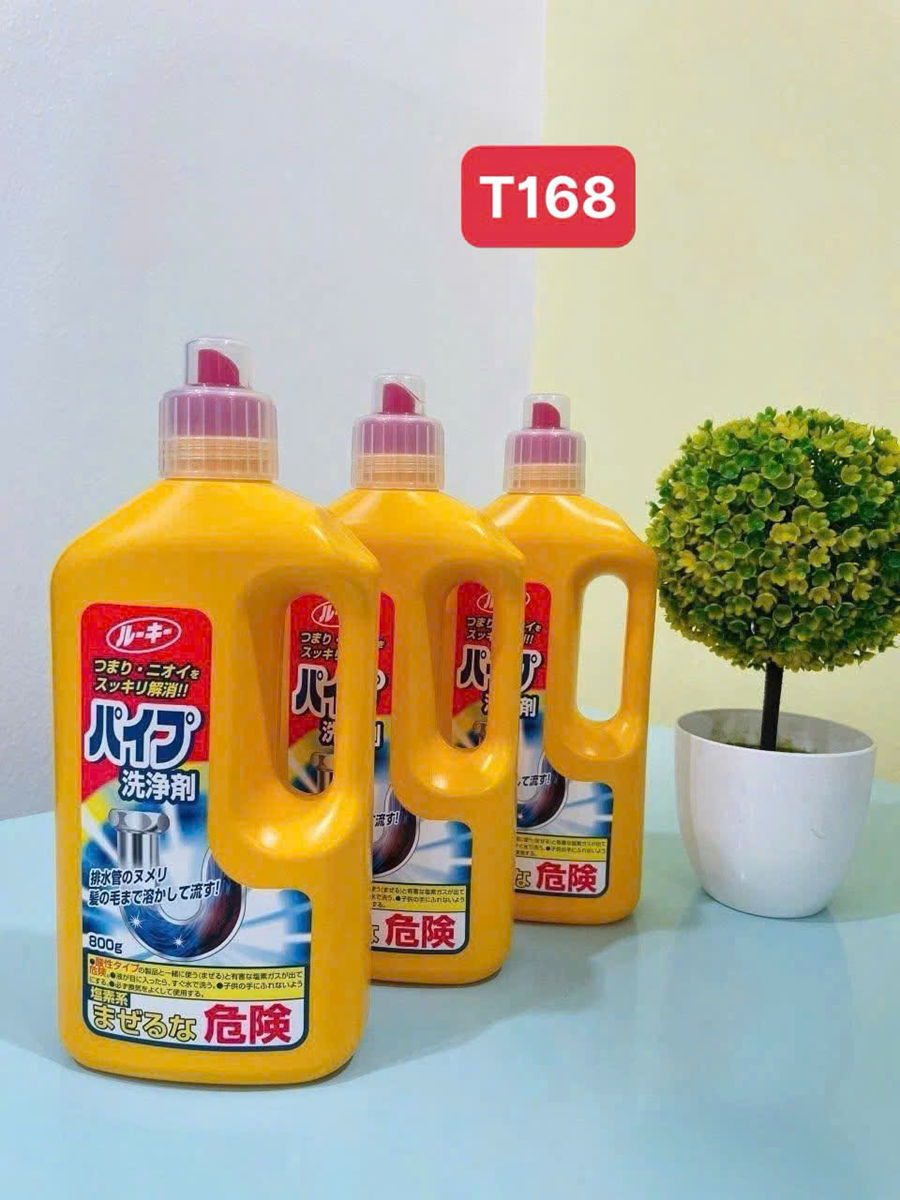 Combo 3 chai dung dịch thông cống Rookie Pipe Cleaner 800G