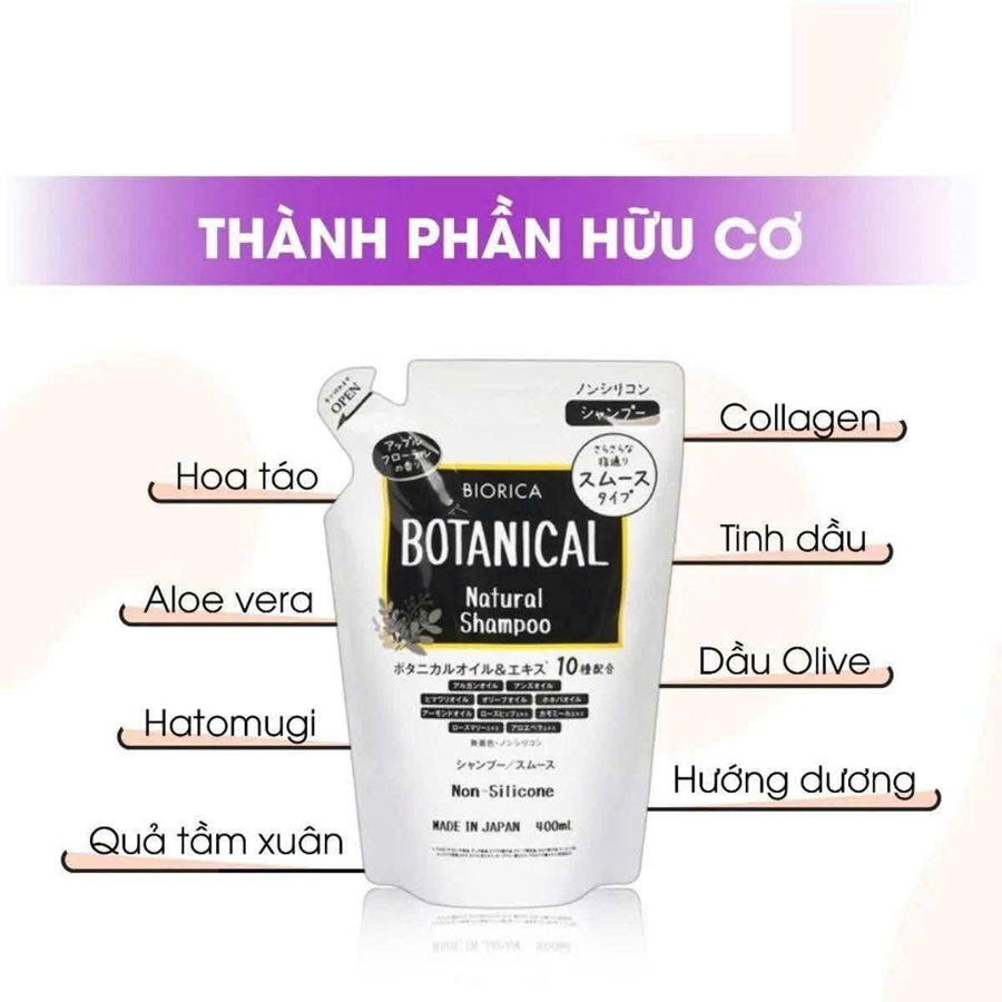 Combo 2 Cặp Dầu Gội Xả Botanical Natural Non Silicone 400ml