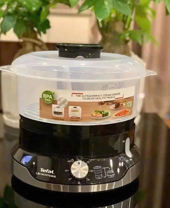 Nồi Hấp Điện Tefal Ultra Compact VC2048 3 Tầng