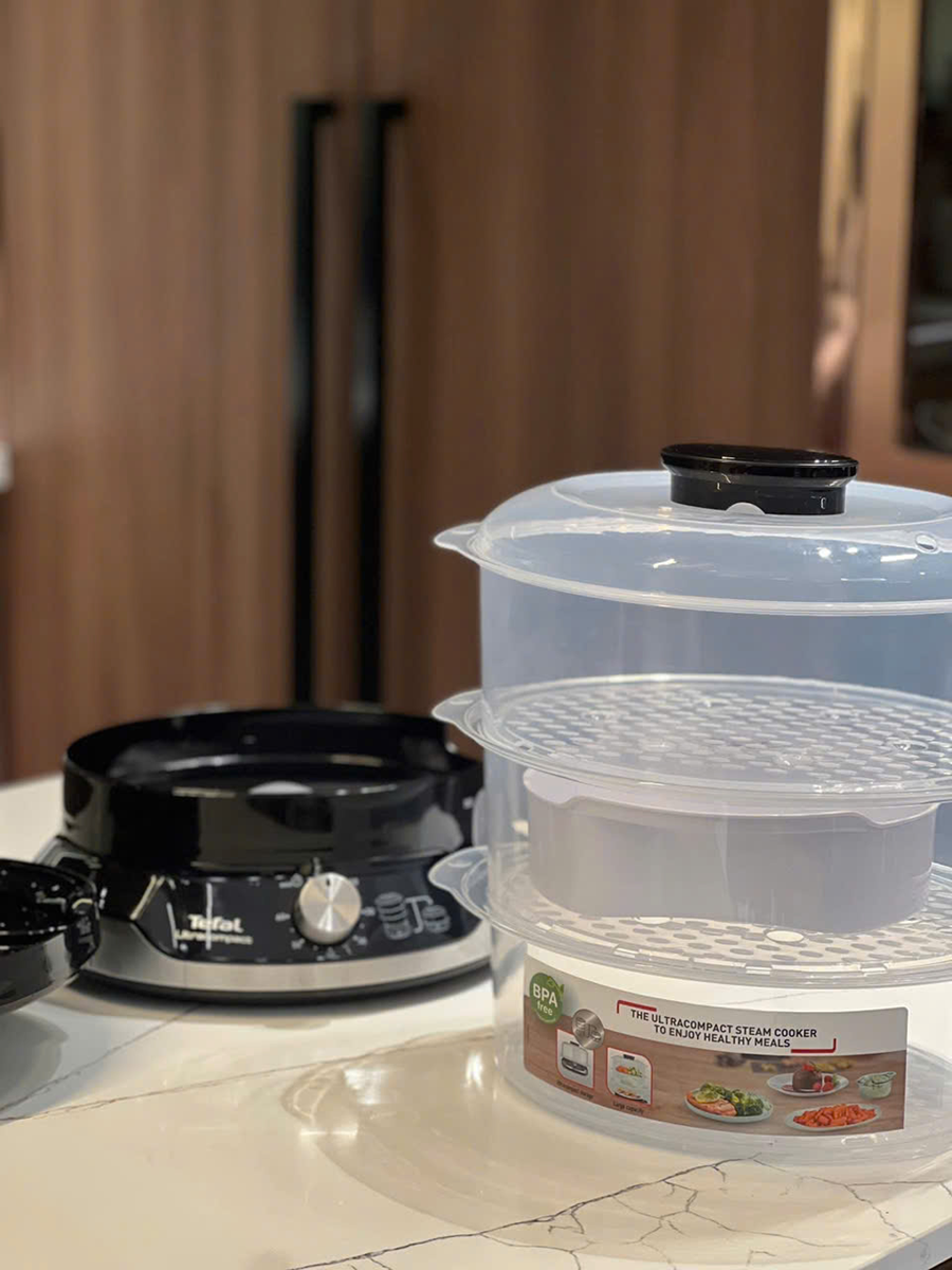 Nồi Hấp Điện Tefal Ultra Compact VC2048 3 Tầng