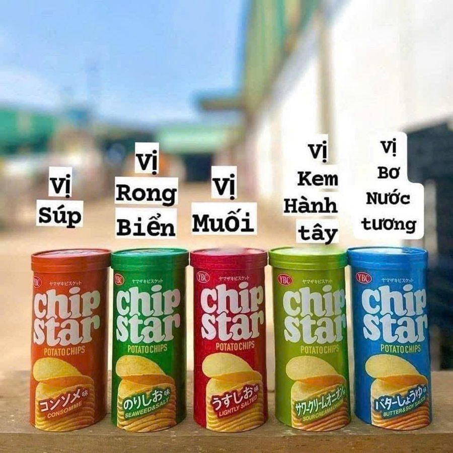 Combo 5 hộp Snack Khoai tây Chip Star Nhật mix vị