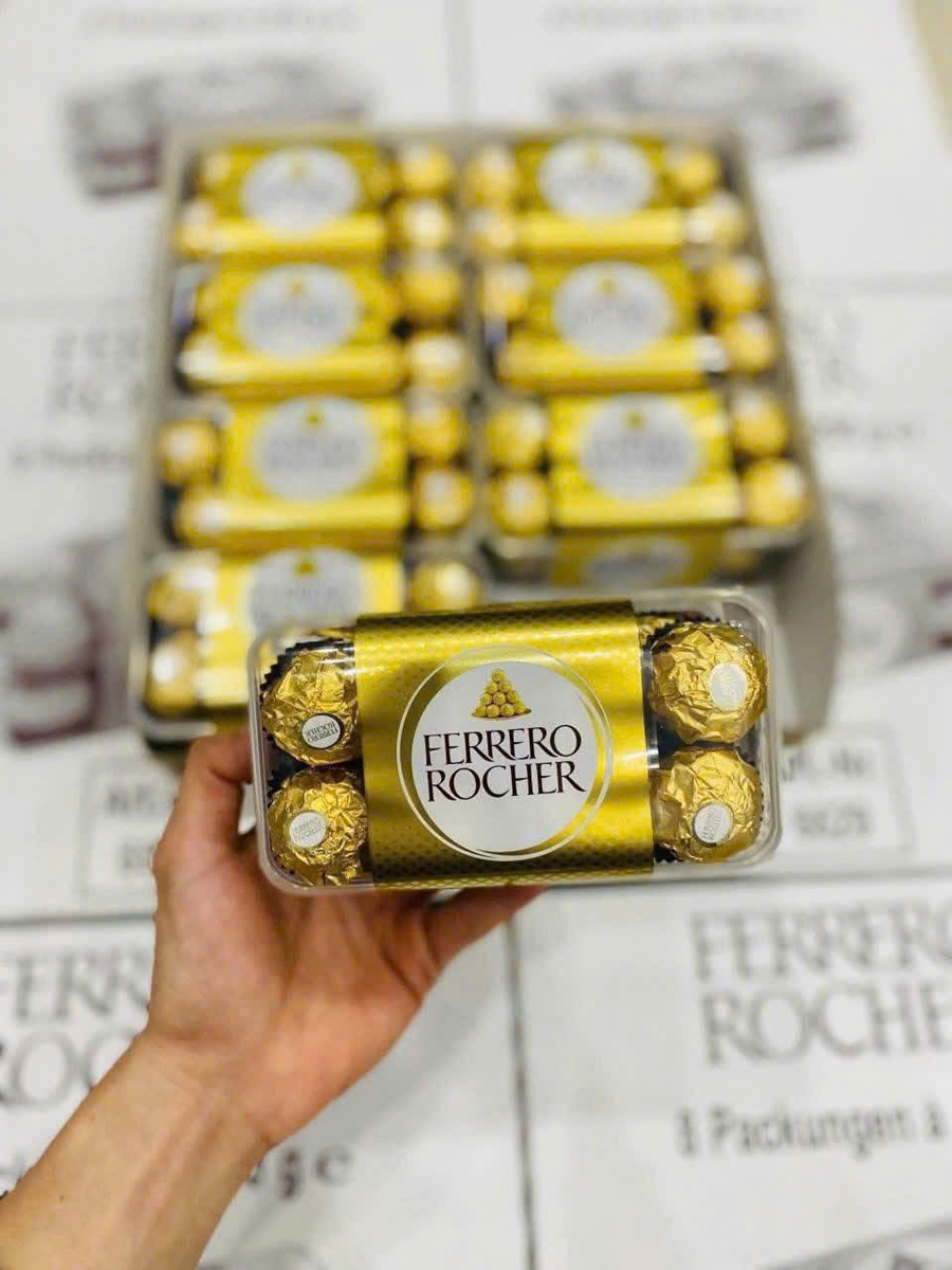 Kẹo Socola Rocher 16 viên nhân hạt dẻ- Đức