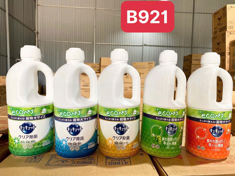 Combo 2 chai Nước rửa bát KAO Kyukyuto 1250ml mix hương