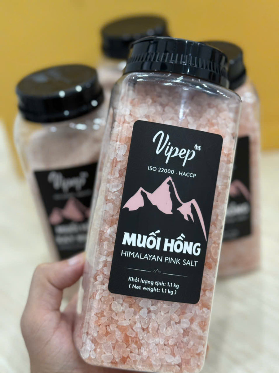 Combo 2 hộp muối hồng Himalaya 1.1kg (NGUYÊN HẠT+ XAY NHUYỄN )