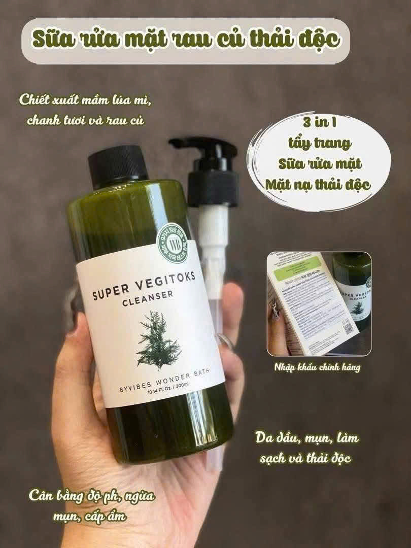 Sữa rửa mặt rau củ quả thải độc 300ml