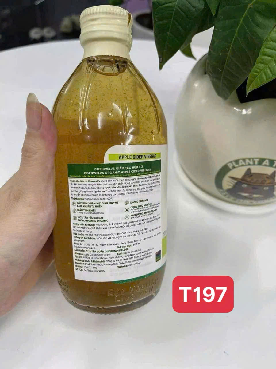 Combo 2 chai Giấm Táo Hữu Cơ Cao Cấp Cornwell’s 500ml- ÚC