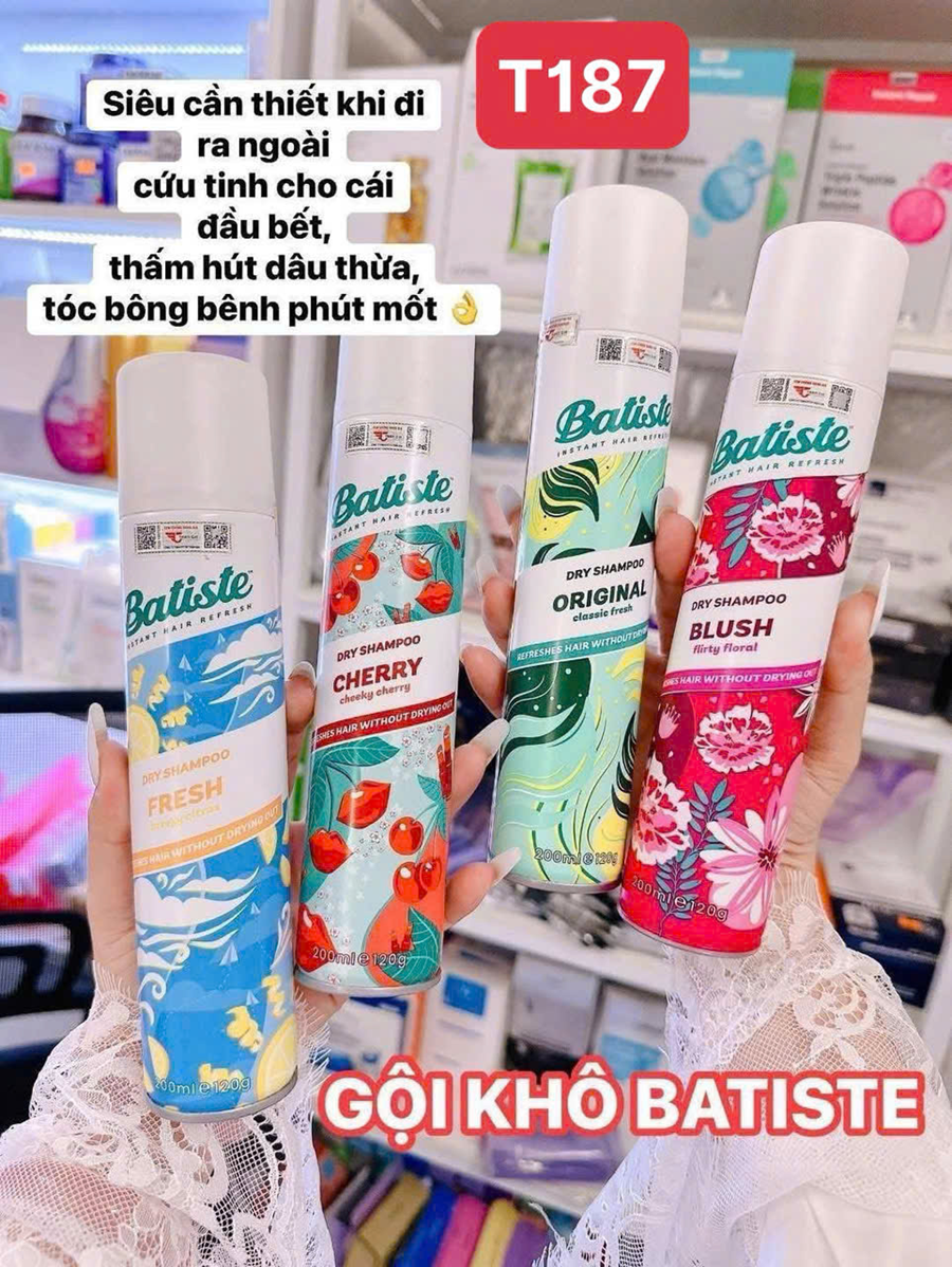 Combo 2 Dầu Gội Khô Batiste Dry Shampoo