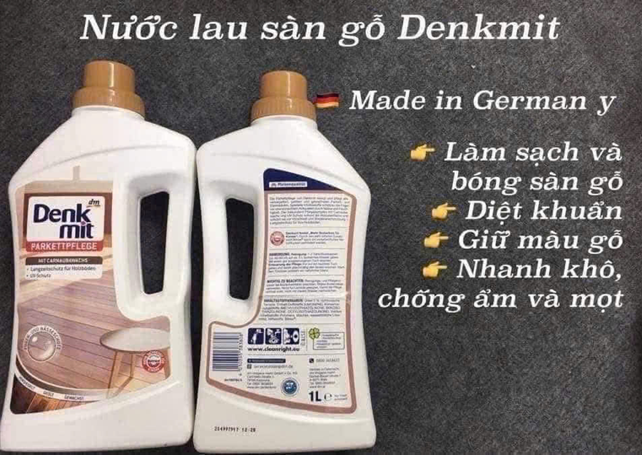 Combo 2 Nước lau sàn gỗ Denkimit 1L