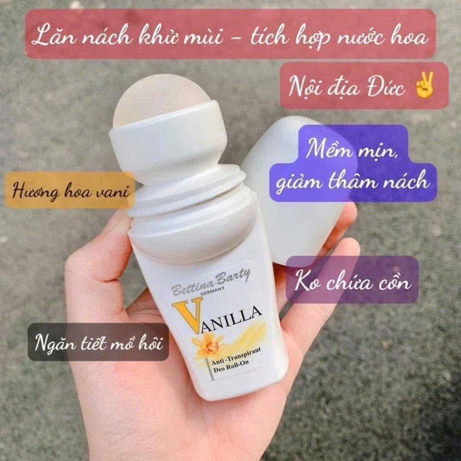 Combo 2 Lọ Lăn khử mùi Vanilla Bettina Đức 50ml
