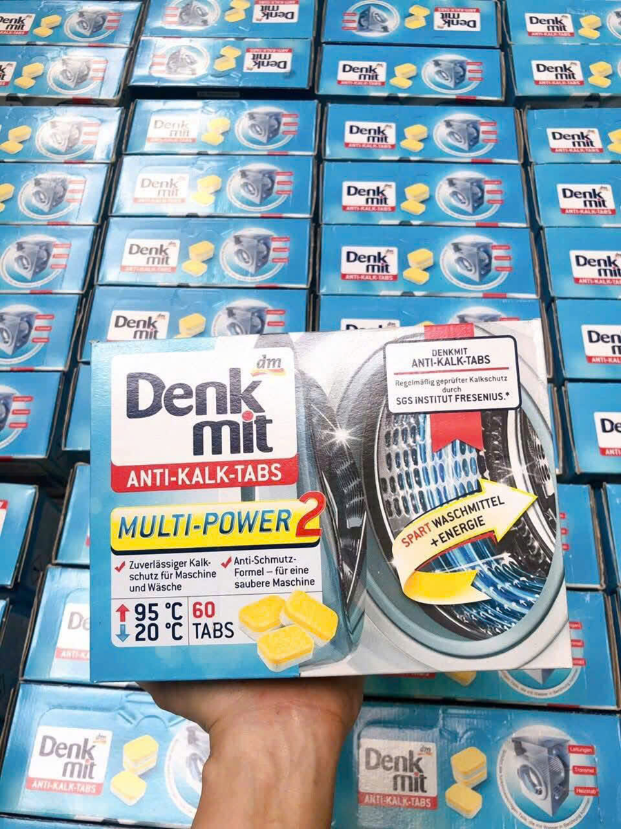 Viên Tẩy lồng máy giặt Denkmit- hộp 60v