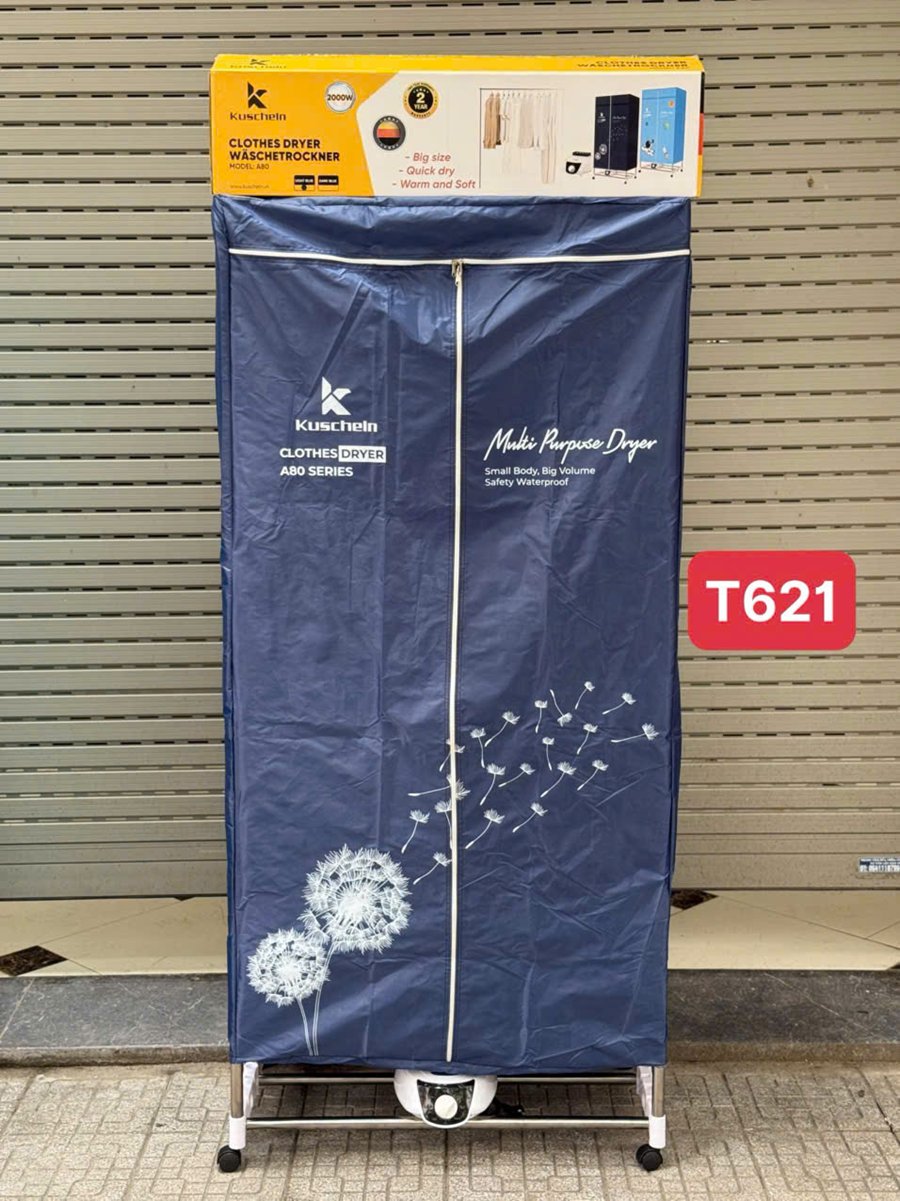 Tủ sấy quần áo KUSCHELN A80 màu than- Miễn ship