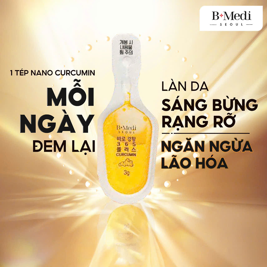 Combo 3 hộp Tinh chất nghệ Nano Curcumin 365 Plus B-Medi( 32 tép) - Hàn Quốc- Miễn Ship
