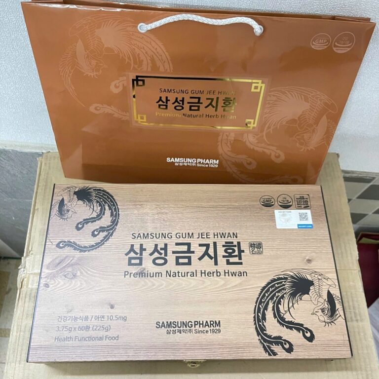 An cung bổ não cân bằng huyết áp 60 viên hộp gỗ Samsung Hàn Quốc