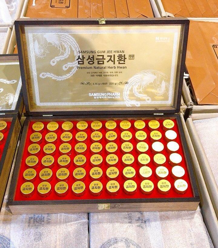 An cung bổ não cân bằng huyết áp 60 viên hộp gỗ Samsung Hàn Quốc
