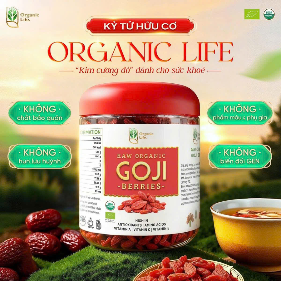 Kỷ tử hữu cơ Organic Life 180g