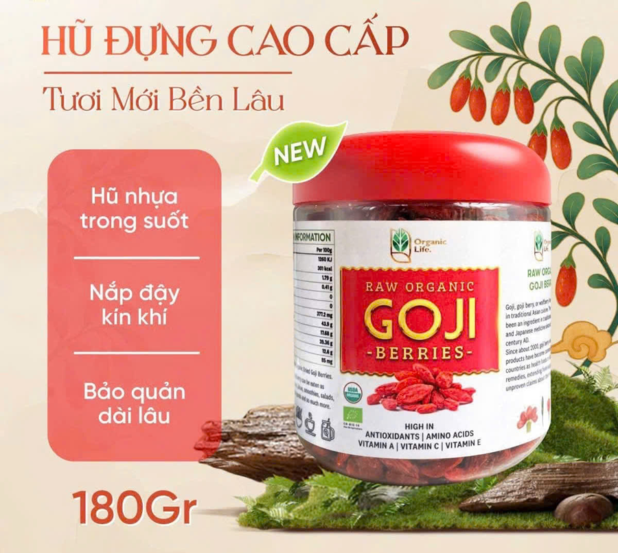 Kỷ tử hữu cơ Organic Life 180g