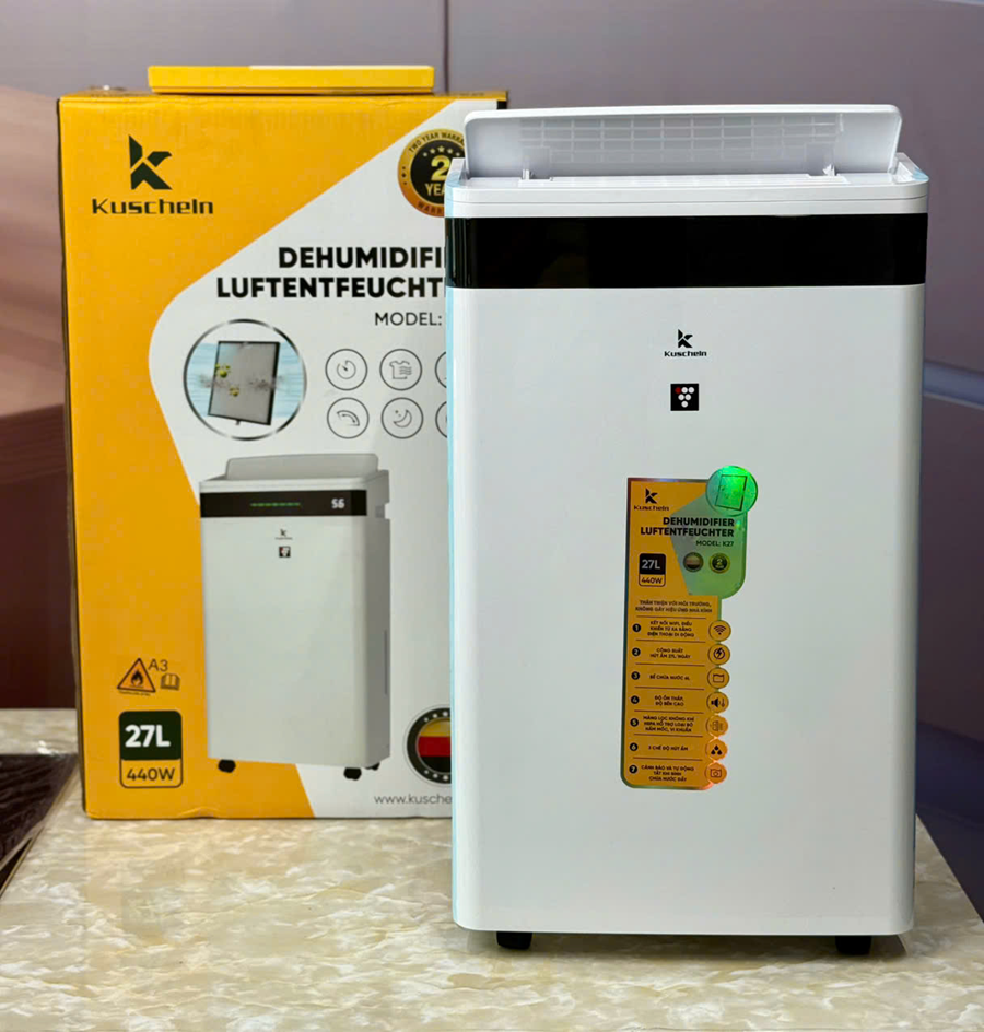 Máy Hút Ẩm Kuscheln KDH-27L 3in1 - Miễn Ship( Bảo Hành 2 năm)