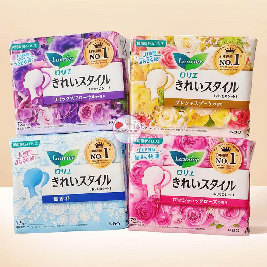 Combo 3 bịch Băng vệ sinh hàng ngày có cánh Kao Laurier 72 miếng mix màu