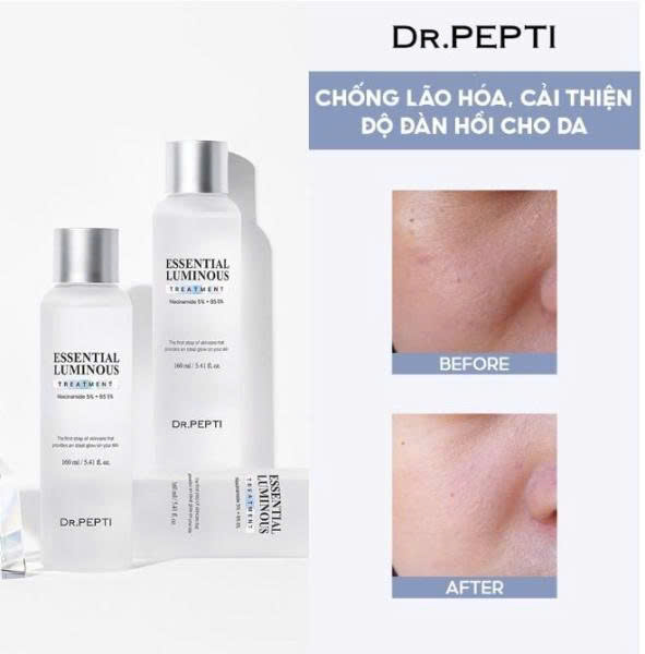 Nước Thần dưỡng trắng và cấp ẩm Dr.Pepti 160ml( date t1/2027)