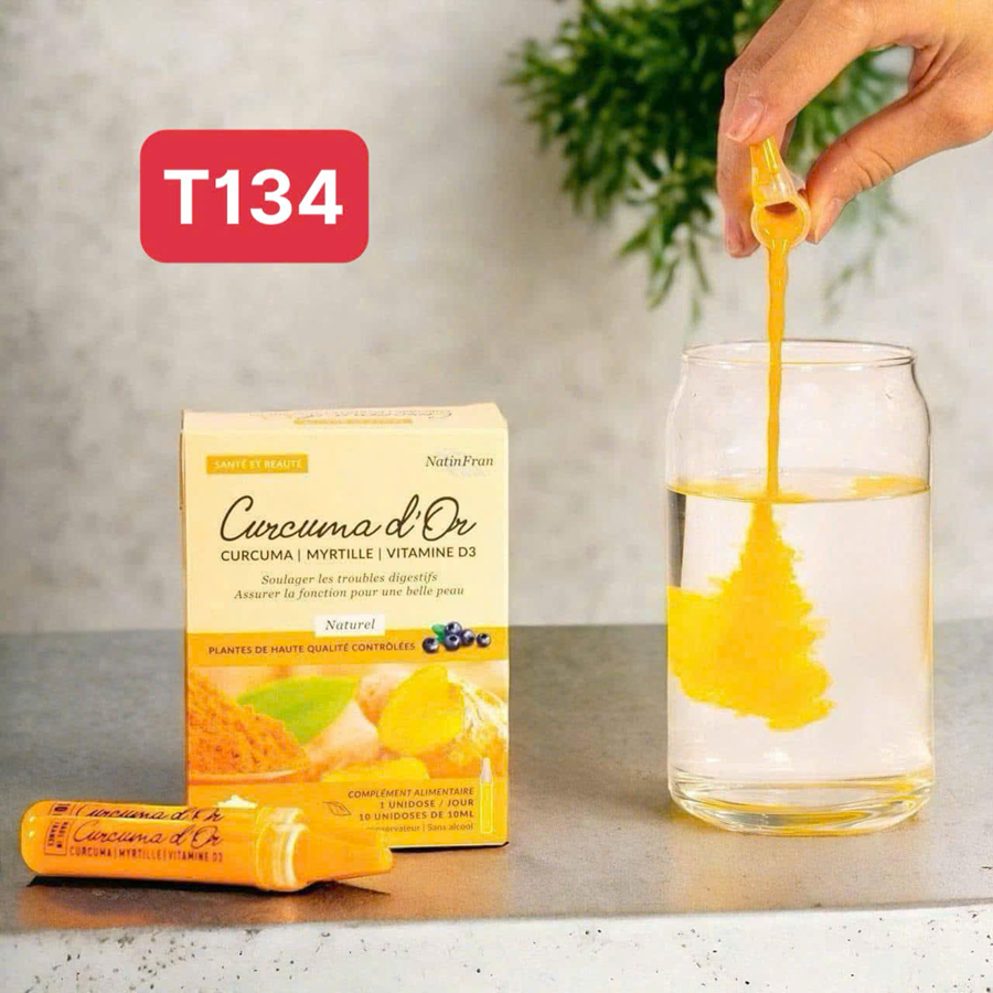 Tinh chất nghệ Nano Curcuma D’Or Natinfran Pháp 10 ống