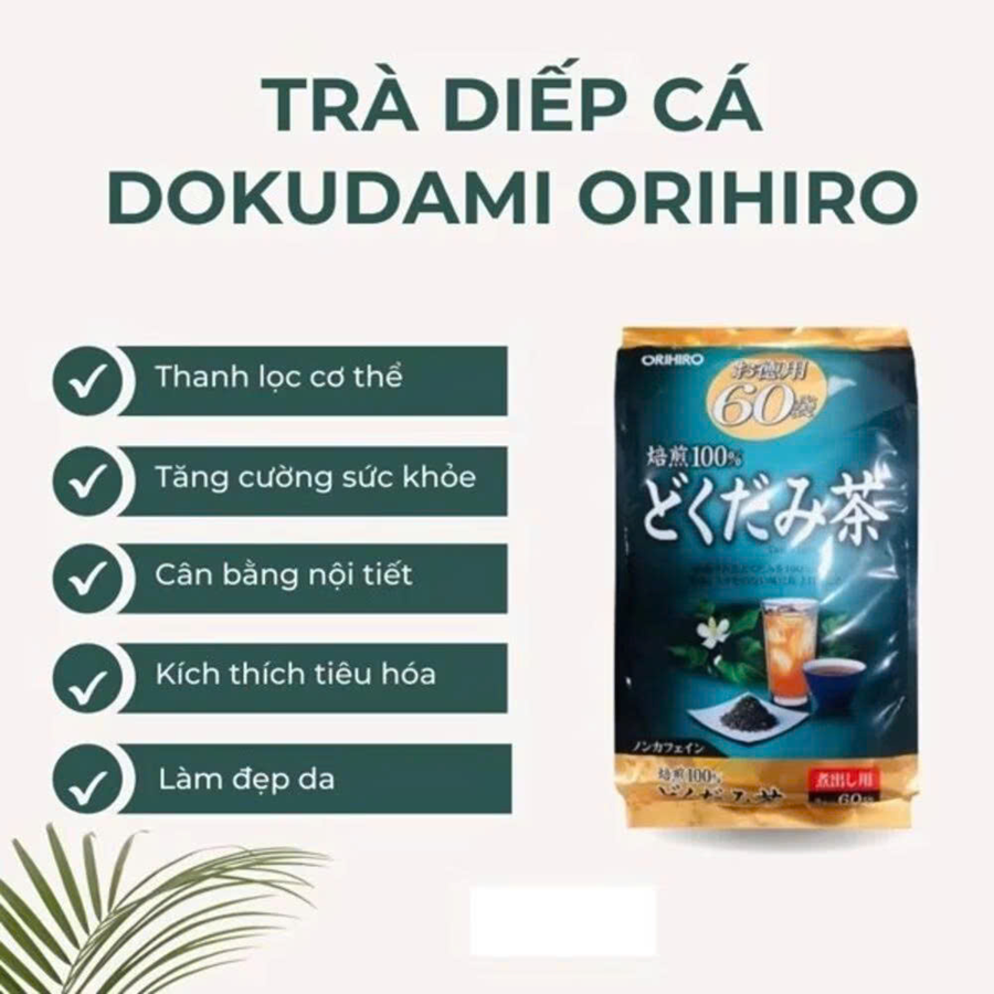 Combo 2 gói Trà Diếp Cá Orihiro Nhật Bản 60 Gói
