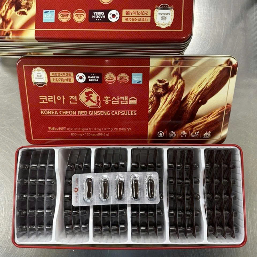 Viên uống đạm sâm nhung hươu linh chi CHEON Hàn Quốc 120v( 4v/2 lần)