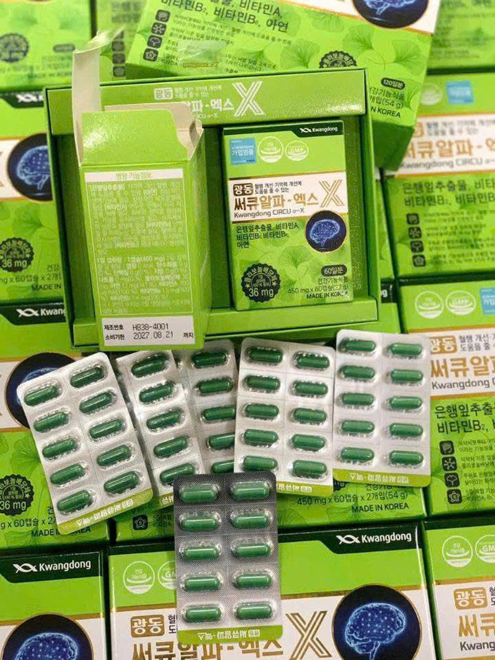 Viên uống Bổ não kwangdong 120v(1v/sau ăn)