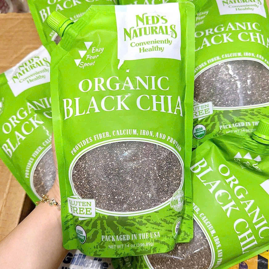 Combo 2 gói Hạt Chia Hữu Cơ Ned's Naturals Organic Black Chia 395g- Mỹ