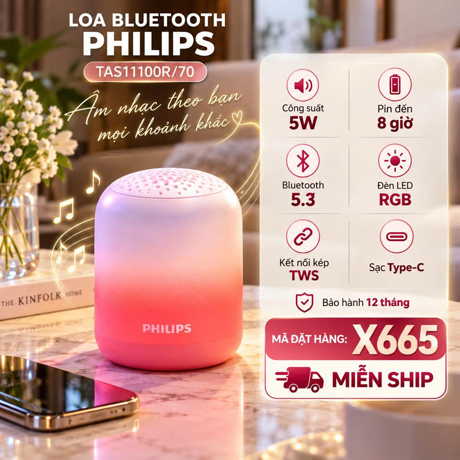 Loa Blutooth Philips - Miễn Ship
