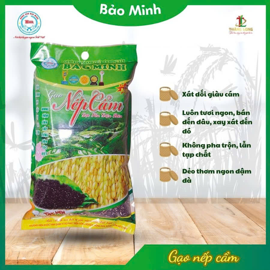 Gạo nếp cẩm túi 2kg tặng men - Combo 3 túi (miễn ship)