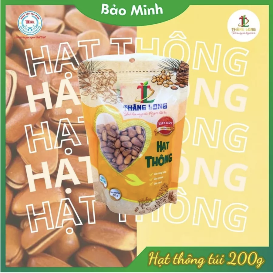 Hạt thông 200g (miễn ship) tặng 1 túi táo đỏ Tân Cương 250g