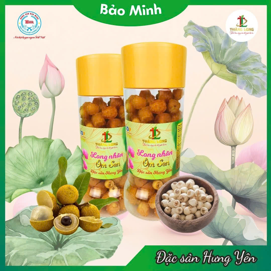 Combo 2 hộp long nhãn ôm sen 230g