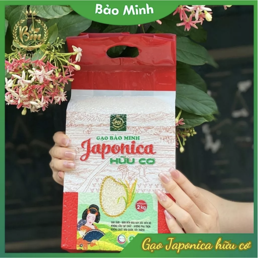 Combo 3 túi gạo Japonica 2kg hữu cơ (miễn ship)