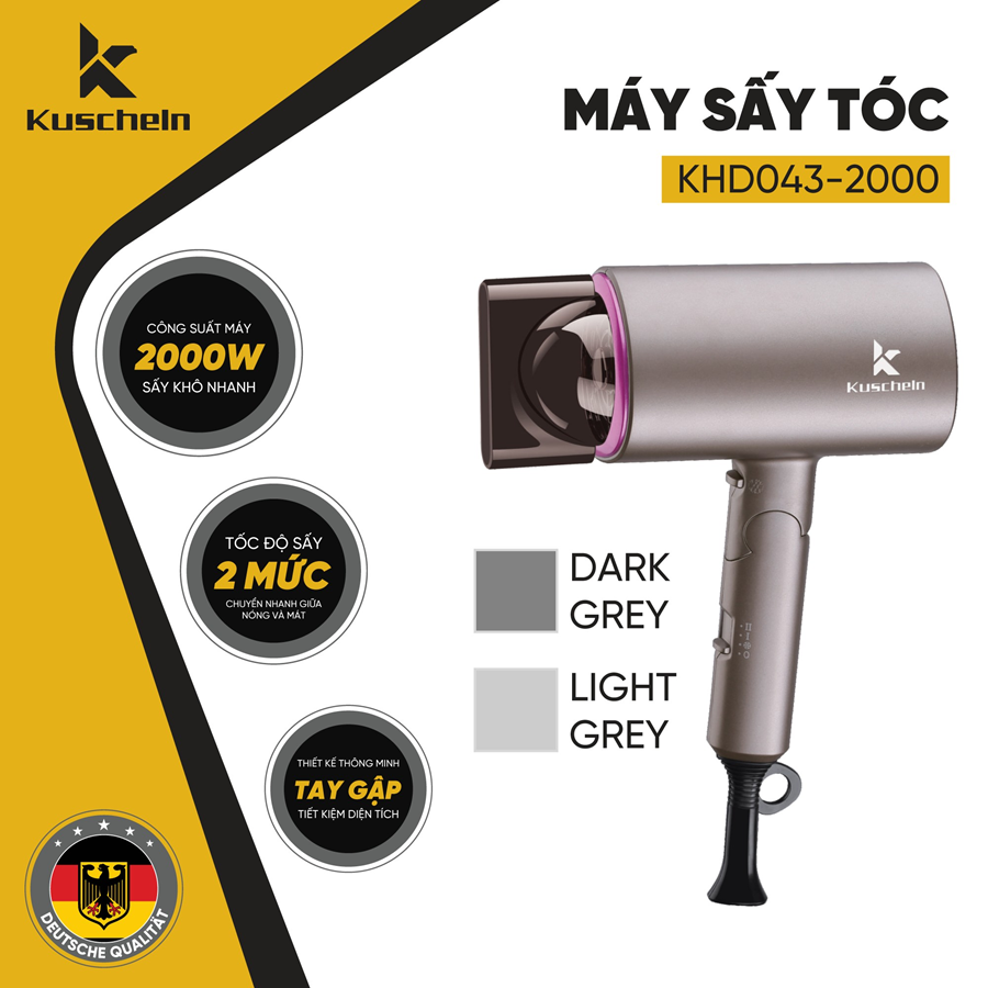 Máy sấy tóc Kuscheln KD043-2000- Bảo hành 2 năm