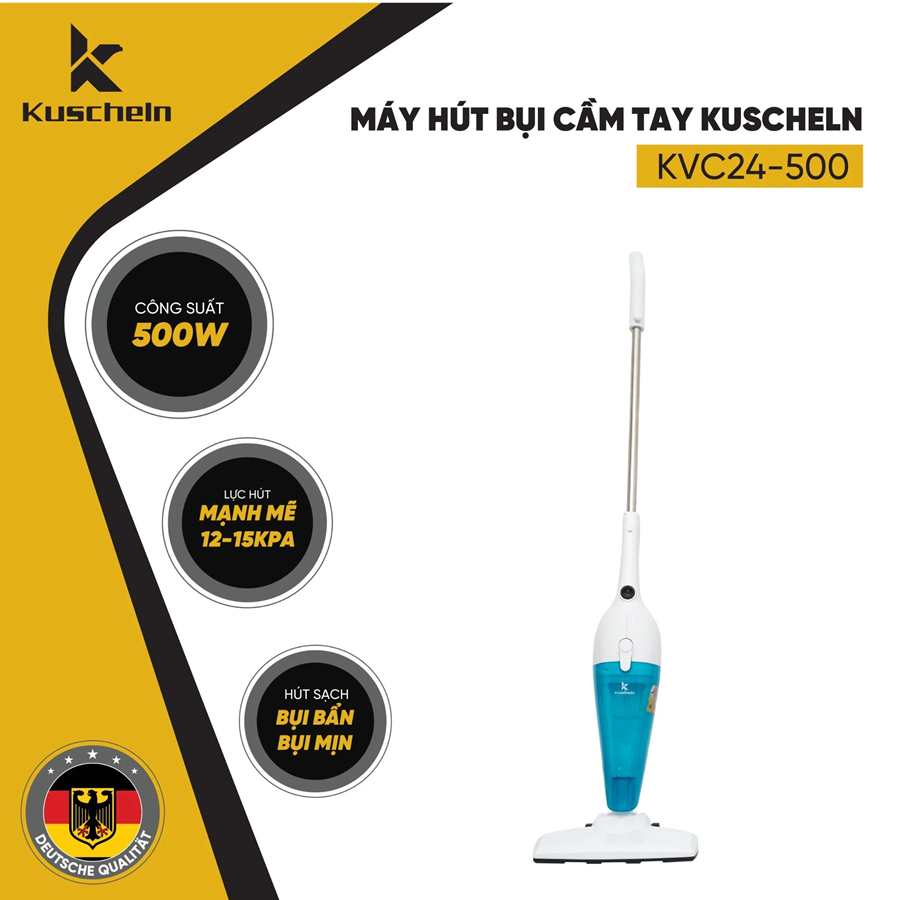 Máy hút bụi cầm tay Kuschen KVC24-500 - Bảo hành 2 năm