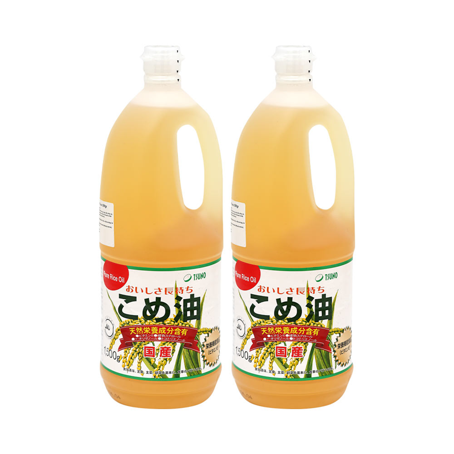 Combo 2 chai Dầu gạo cao cấp Tsuno 1.5kg